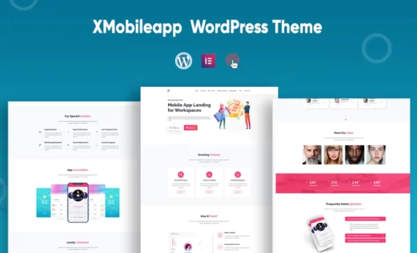 XMobileapp Mobile App One page WordPress Theme 1.0.0 GPL Theme