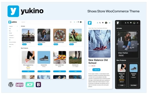 YUKINO – Shoe Store WooCommerce Theme 1.0 GPL Theme