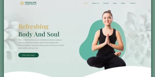 Yogalife Yoga Meditation WordPress Theme 1.0.0 GPL Theme