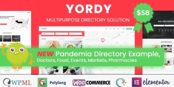 Yordy Directory Listings WordPress Theme 1.4 GPL Theme