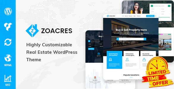 Zoacres Real Estate WordPress Theme 1.1.0 GPL Theme