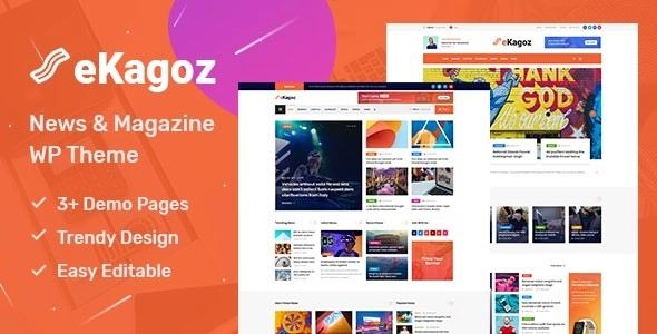 eKagoz News Magazine WordPress Theme 1.0 GPL Theme