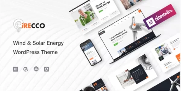iRecco – Wind Solar Energy WordPress Theme 1.7.4 GPL Theme