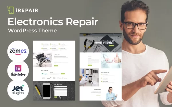 iRepair Electronics Repair WordPress Theme 1.0.1 GPL Theme