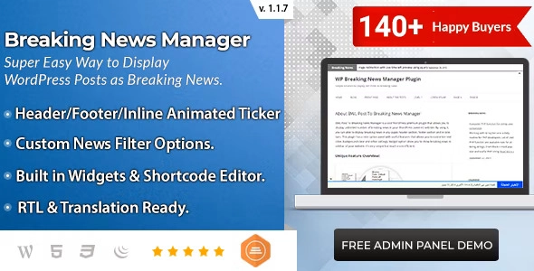 BWL Post To Breaking News Manager 1.1.8 GPL Plugins
