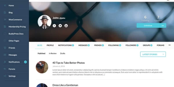 BuddyPress User Blog 1.3.5 GPL Plugins