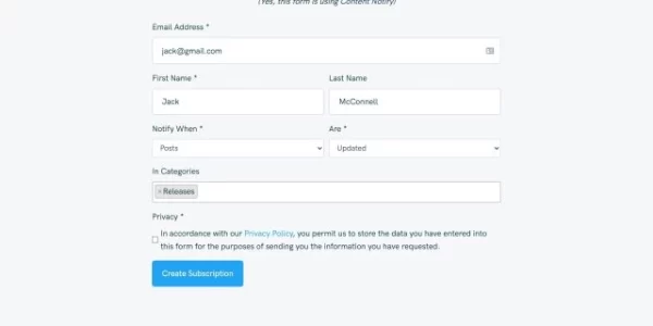 Content Notify 1.14.7 GPL Plugins