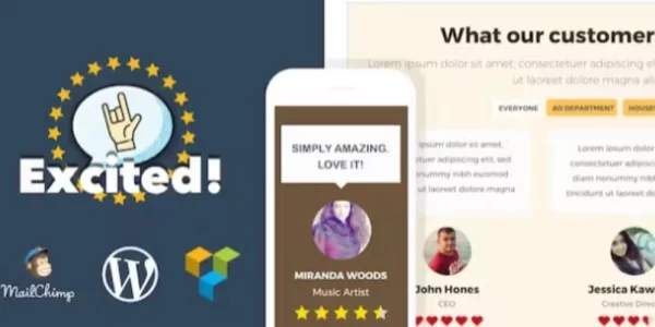 Excited!  – Testimonials Showcase for WordPress 1.3.2 GPL Plugins