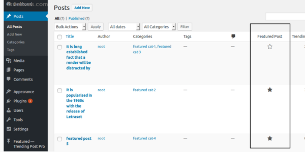 Featured and Trending Post Pro 1.8 GPL Plugins