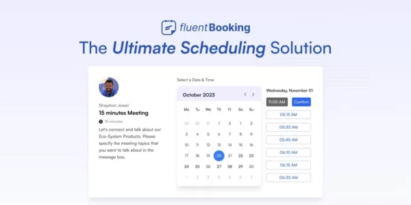 Fluent Booking Pro 1.5.11 GPL Plugins
