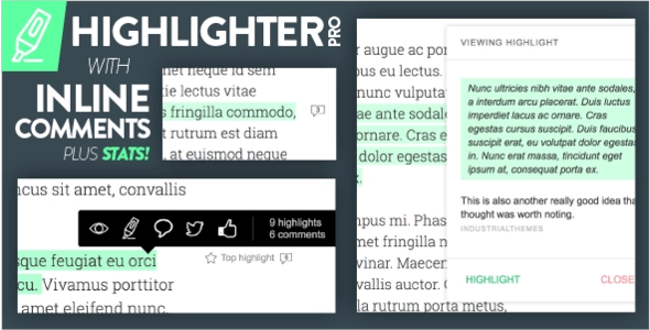 Highlighter Pro: A Medium.com-Inspired Text Highlighting and Inline Commenting Tool for WordPress 1.2 GPL Plugins