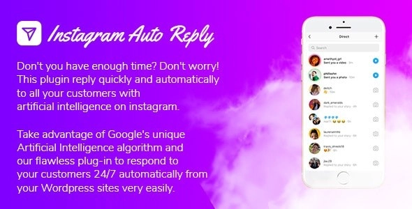 Instagram Auto Reply with Artificial Intelligence Chat Bot 1.9 GPL Plugins
