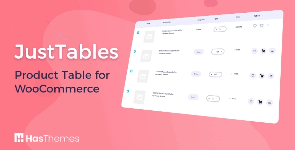 JustTables Pro – WooCommerce Product Table 1.4.4 GPL Plugins