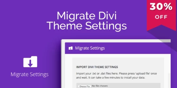 Migrate Divi Theme Settings 1.1 GPL Plugins