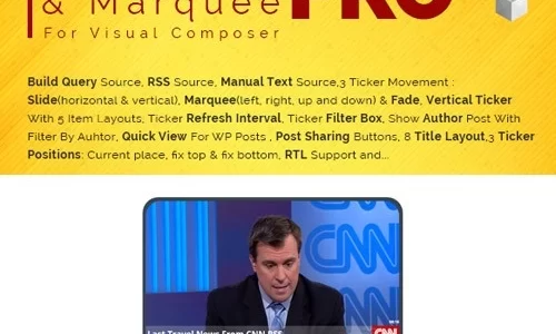 Pro News Ticker Marquee for WPBakery Page Bilder : Display Post, Custom Post, RSS WooCommerce 1.3.3 GPL Plugins