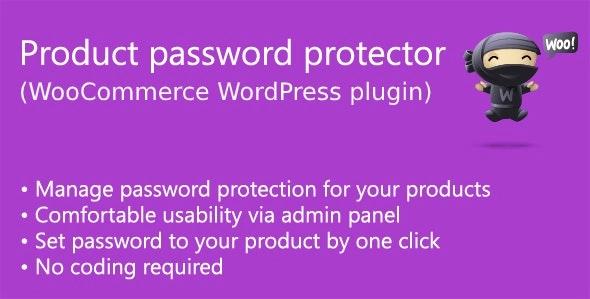 Product password protector for WooCommerce 1.6.2 GPL Plugins