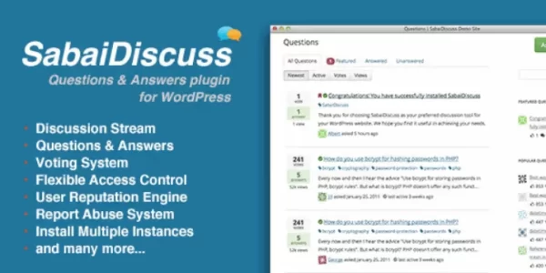 Sabai Discuss QA forum plugin for WordPress 1.4.17 GPL Plugins