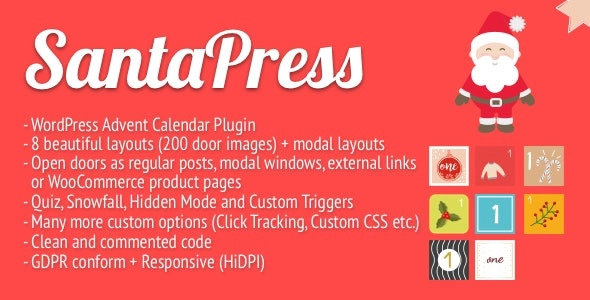 SantaPress WordPress Advent Calendar Plugin Quiz 1.6.4 GPL Plugins
