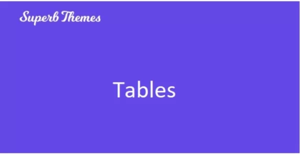 Superb Tables 109 GPL Plugins