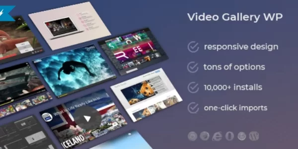 Video Gallery WordPress Plugin /w YouTube, Vimeo, Facebook pages 12.25 GPL Plugins
