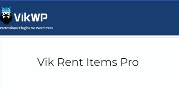 Vik Rent Items Pro 1.1.5 GPL Plugins
