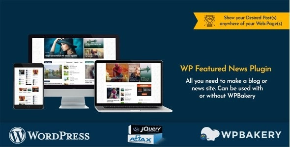WP Featured News Pro | Custom Posts Listing Plugin 1.6.0 GPL Plugins