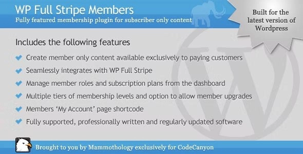 WP Full Stripe Members Add-on for WP Full Stripe 1.9.2 GPL Plugins