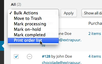 WooCommerce Print Order List 1.5.9 GPL Plugins