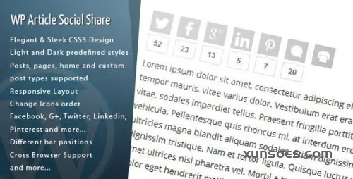 WordPress Article Social Share | Social Networking 1.3.4 GPL Plugins