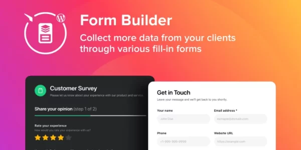 WordPress Form Builder Plugin 1.5.1 GPL Plugins