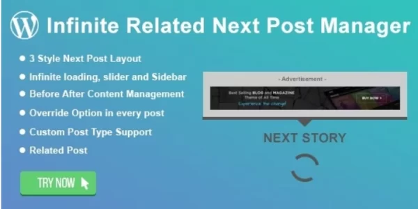 WordPress Infinite Related Next Post Manager 1.2 GPL Plugins