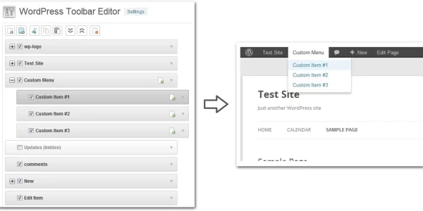 WordPress Toolbar Editor 1.5.1 GPL Plugins
