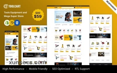 ToolCart - welding Tools Equipment and Mega Super Store Shopify Theme